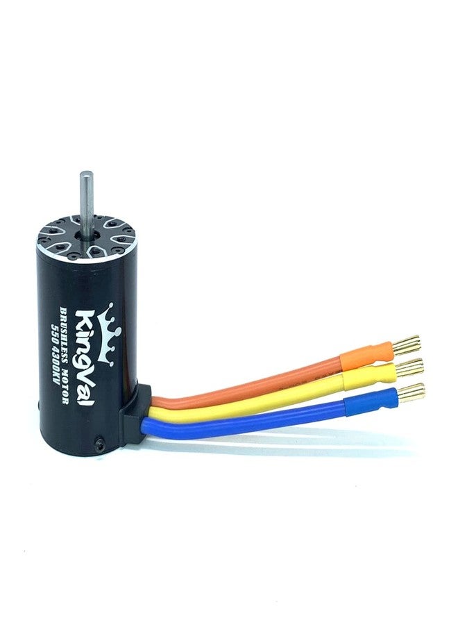 KingVal Replacement 550 4300KV Sensorless Brushless Motor Shaft Diameter 5mm Compatible with 1/10 RC Car - Image 1